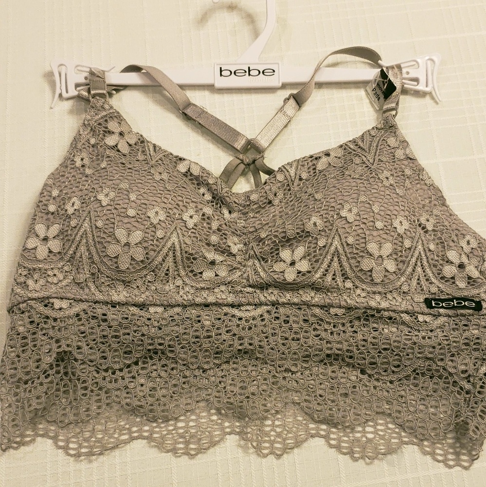 Bebe Frosted Strappy Racerback Barlette - Picture 2 of 4